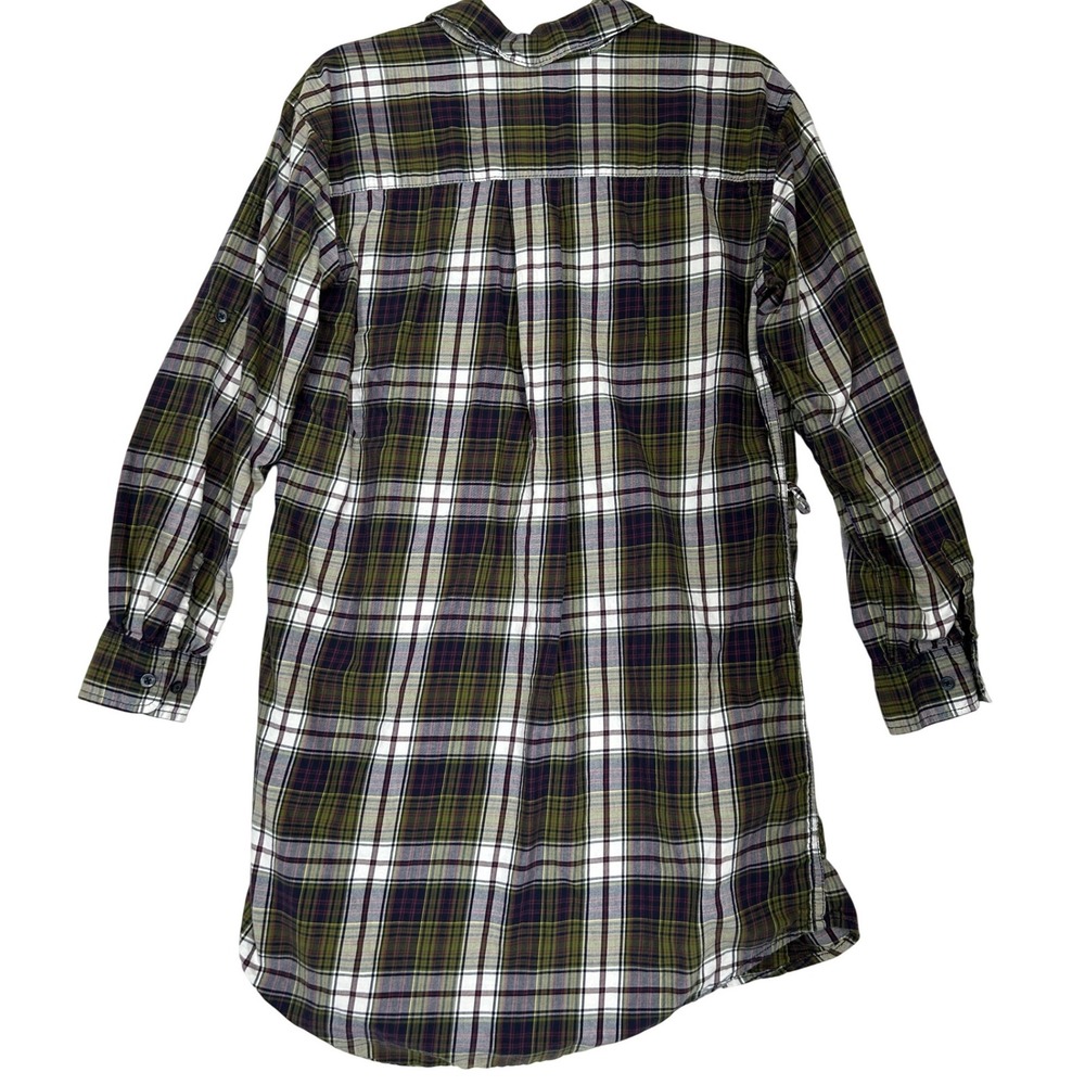 L.O.G.G. by H&M Plaid Long-Sleeved Button Up Shirt Dress Women's Lg Missing Belt - Picture 10 of 10